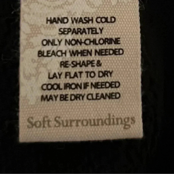 Soft Surroundings Sydney Cable Knit Wool Blend Sweater in Black Size Small - Picture 9 of 12